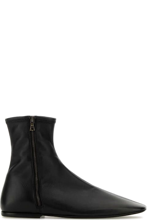 Dries Van Noten لـ Men Dries Van Noten Black Leather Ankle Boots