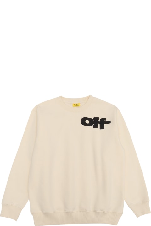 Off-White for Kids Off-White Type Graphic Crewneck Off White - Black