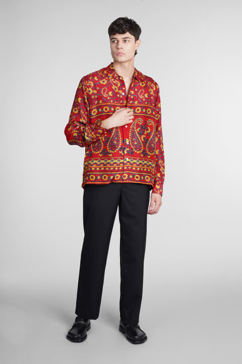 Shirt In Red Silk