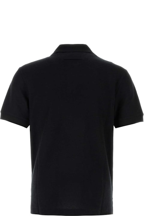 Zegna for Women Zegna Black Cotton Blend Polo Shirt