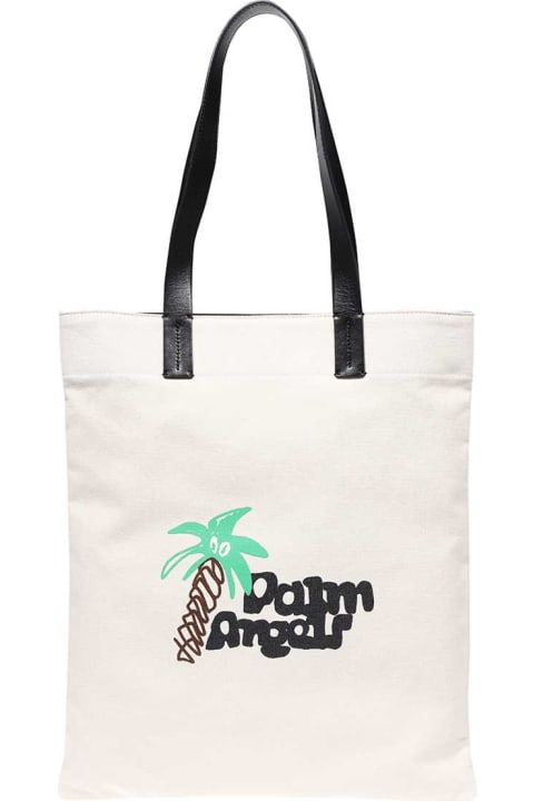Homeware Palm Angels Cotton Canvas Shopping Bag
