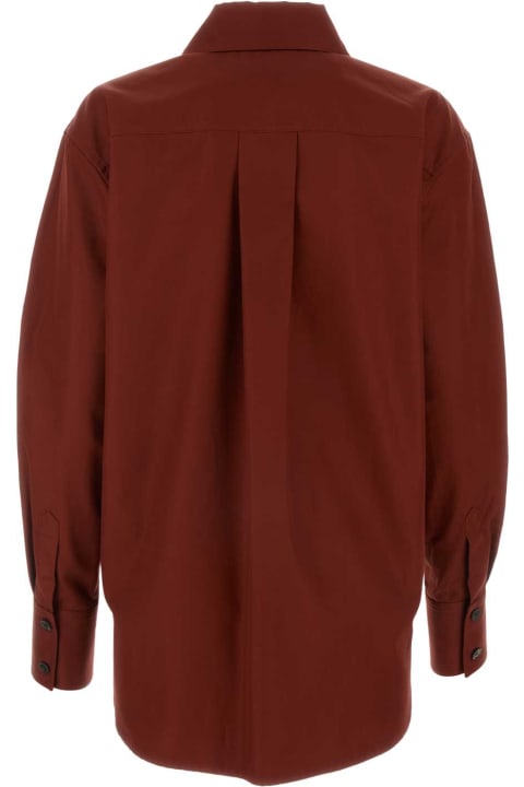 Saint Laurent Topwear for Women Saint Laurent Tiziano Red Cotton Shirt