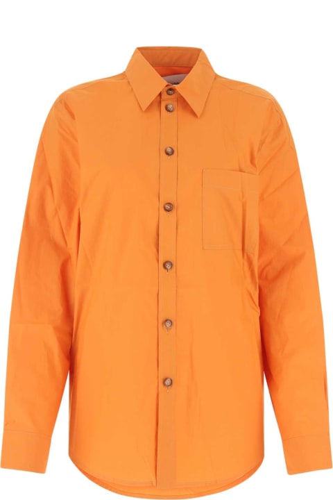 ウィメンズ新着アイテム Nanushka Orange Poplin Oversize Shirt