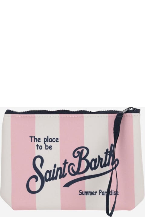 Fashion for Women MC2 Saint Barth Scuba Clutch Bag With Striped Pattern