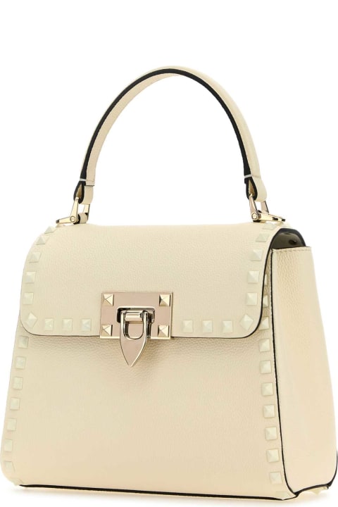 Fashion for Women Valentino Garavani Ivory Leather Small Rockstud Handbag