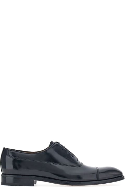 Ferragamo Shoes for Men Ferragamo Black Calf Oxford Lace Up