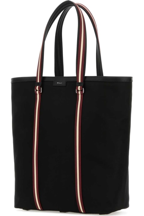 Bags for Men Bally Black Canvas Code Shopping Bag
