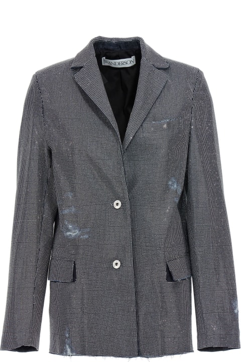 J.W. Anderson Coats & Jackets for Women J.W. Anderson Used Sequin Denim Blazer Jacket