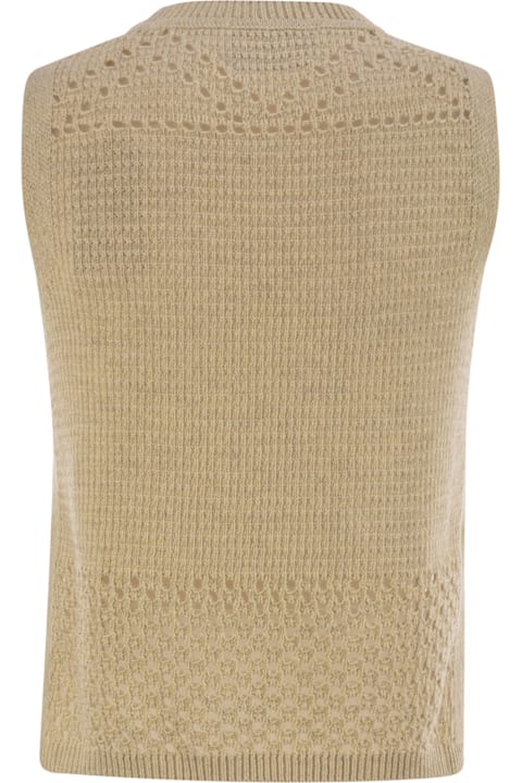 MC2 Saint Barth لـ Women MC2 Saint Barth Aire - Crochet Knit And Mesh Top