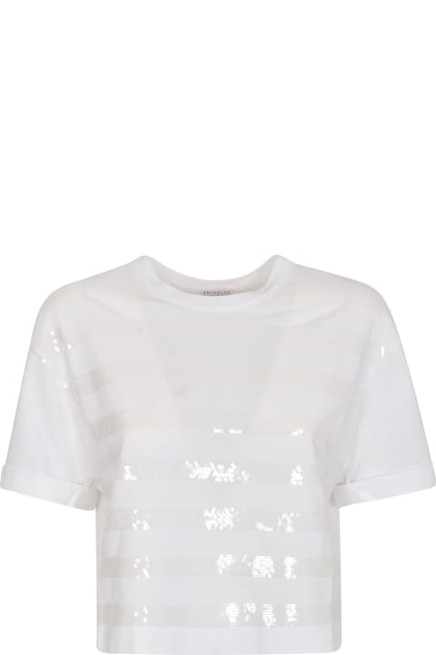 Fashion for Women Brunello Cucinelli Stripe Cropped T-shirt