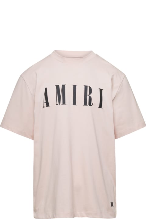 メンズ ウェア AMIRI Pink Crew Neck T-shirt Iin Cotton Man