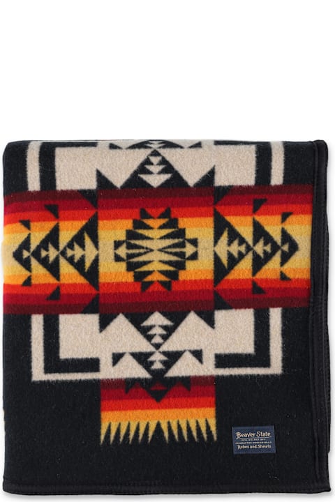 Pendleton for Women Pendleton Chief Joseph Wool Blend Black Blanket