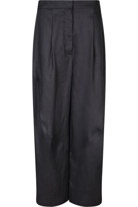 Lardini Pants & Shorts for Women Lardini Lardini Black Linen Trousers