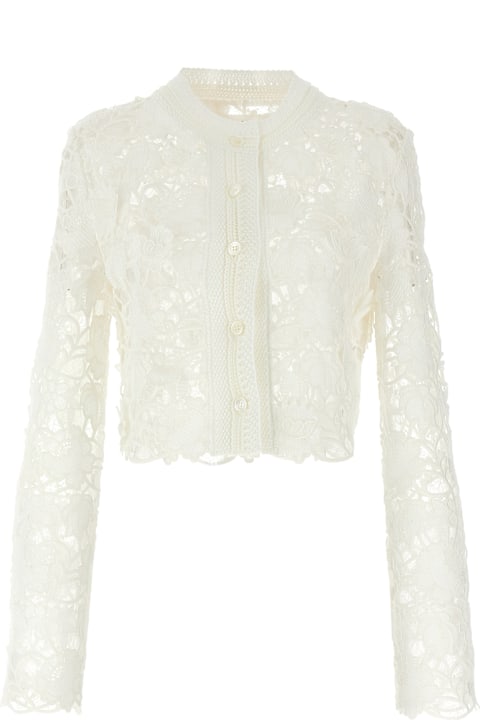 Homeware Ermanno Scervino Macramé Tulle Cardigan