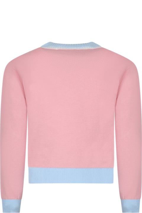 Marni Sweaters & Sweatshirts for Girls Marni Pink Sweat For Girl With Logo