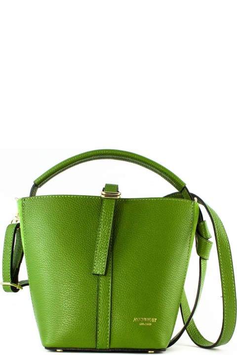 Avenue 67 Totes for Women Avenue 67 Green Grained Leather Bag