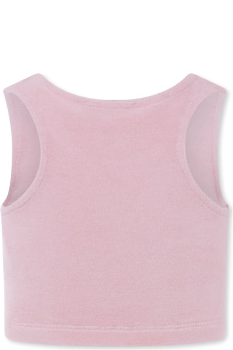 Homeware MSGM Pink Top For Girl With Logo