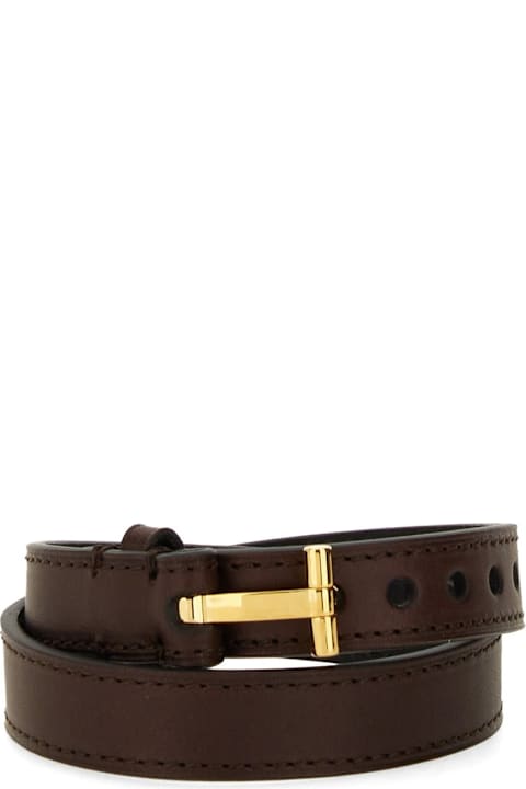 Tom Ford Bracelets for Men Tom Ford T-buckle Fastened Bracelet