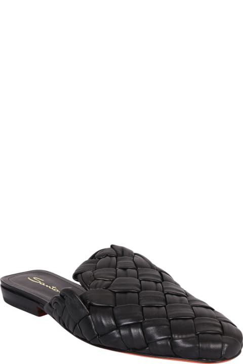 Santoni Sandals for Women Santoni Flat Woven Sandals