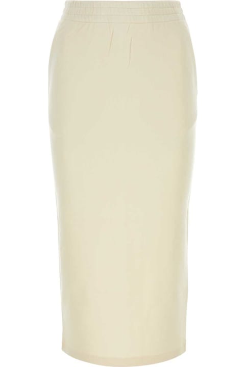 ウィメンズ Pradaのウェア Prada Cream Cotton Skirt