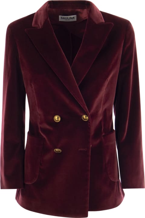 Saulina Milano Coats & Jackets for Women Saulina Milano Antonia - Single-breasted Velvet Jacket