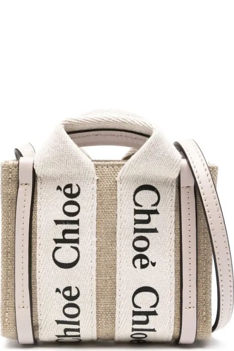 Fashion for Women Chloé Musk Grey Woody Nano Tote Bag