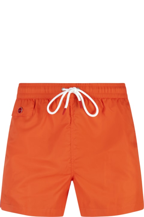 Kiton Men Kiton Orange Swim Shorts