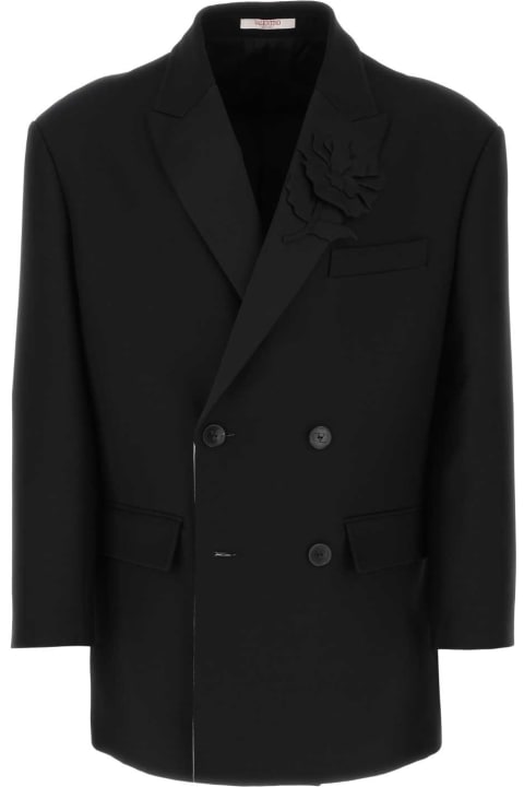 メンズ Valentino Garavaniのコート＆ジャケット Valentino Garavani Black Wool Blend Blazer