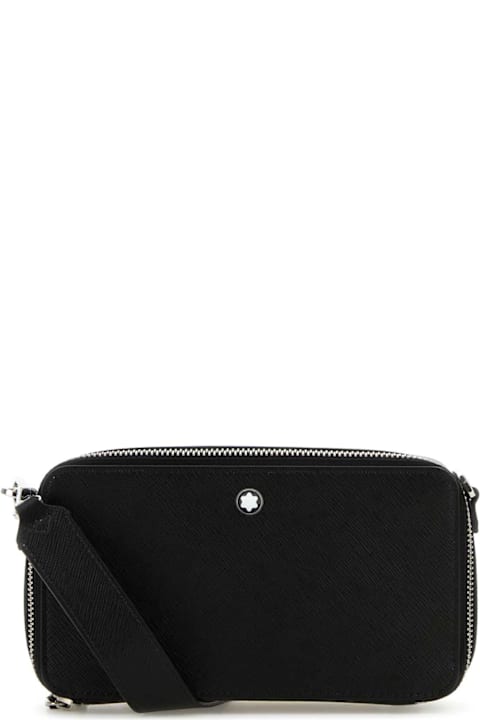 Montblanc لـ Men Montblanc Black Leather Crossbody Bag