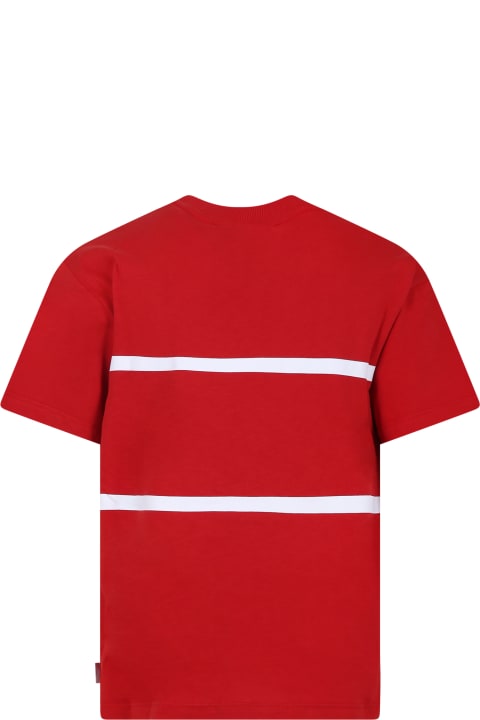 ボーイズ GCDS MiniのTシャツ＆ポロシャツ GCDS Mini Red T-shirt For Kids With Logo