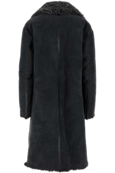 メンズ Dolce & Gabbanaのコート＆ジャケット Dolce & Gabbana Black Suede Coat