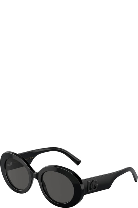 Dolce & Gabbana Eyewear Eyewear for Women Dolce & Gabbana Eyewear Dg4448 Linea Dg Logo 501/87 Black Sunglasses