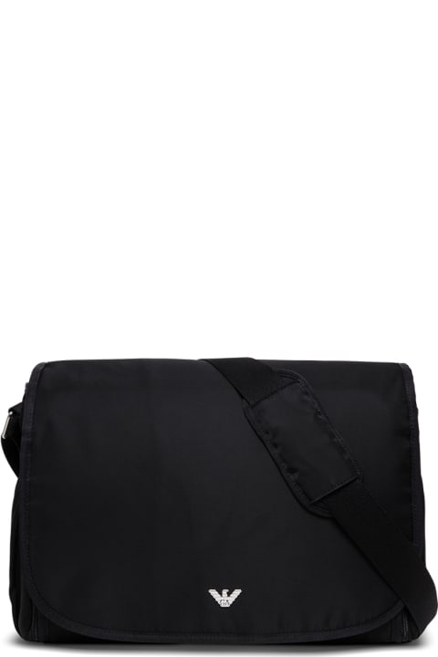Fashion for Boys Emporio Armani Crossbody Mummy Bag In Black Nylon