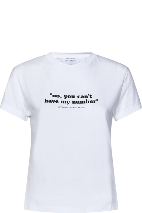 ウィメンズ Off-Whiteのトップス Off-White Quote Number T-shirt