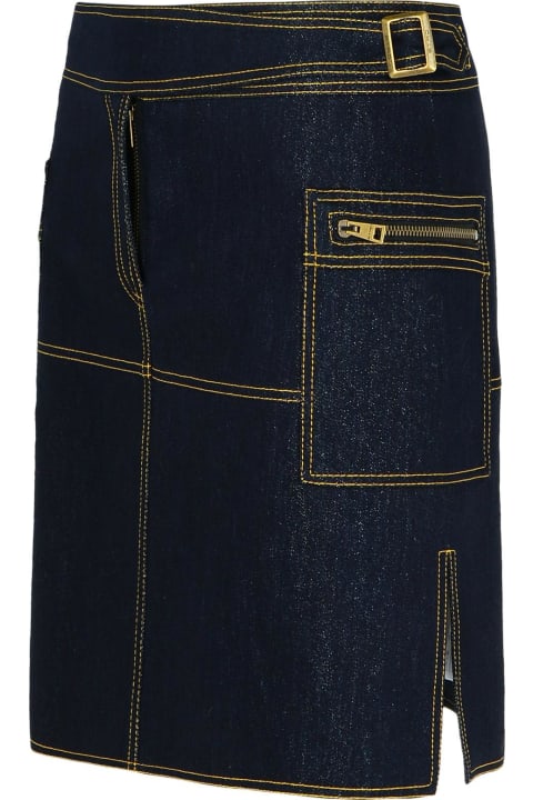 Etro Skirts for Women Etro Dark Blue Denim Miniskirt