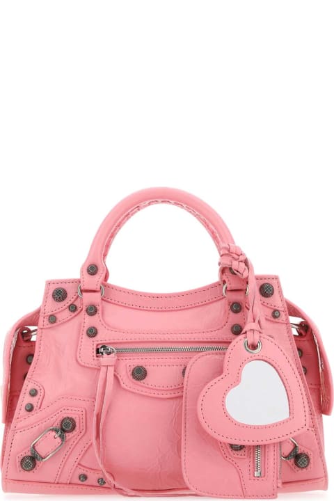 ウィメンズ新着アイテム Balenciaga Pink Nappa Leather Neo Cagole Xs Handbag