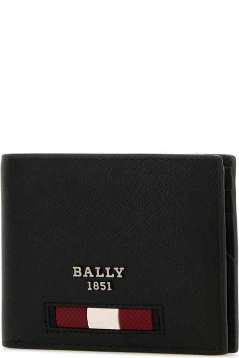 Wallets for Men Bally Black Leather Bevye Wallet
