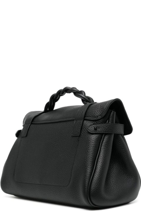 Fashion for Women Mulberry Alexa Heavy Black Leather Handbag Mulberry Woman