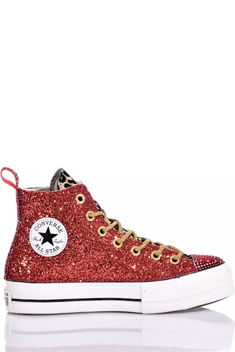 Mimanera Shoes for Women Mimanera Converse Platform Red Kilt