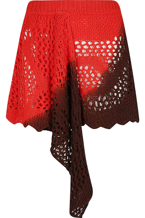 ウィメンズ The Atticoのスカート The Attico Elastic Waist Perforated Knitted Midi Skirt