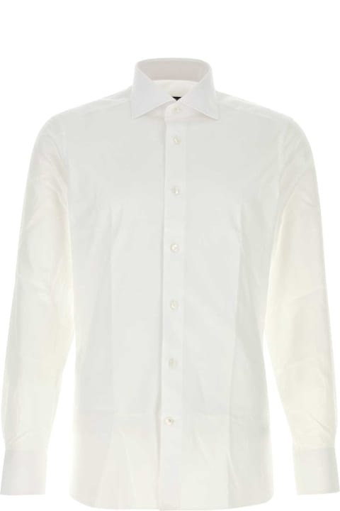 أدوات منزلية Zegna White Piquet Shirt