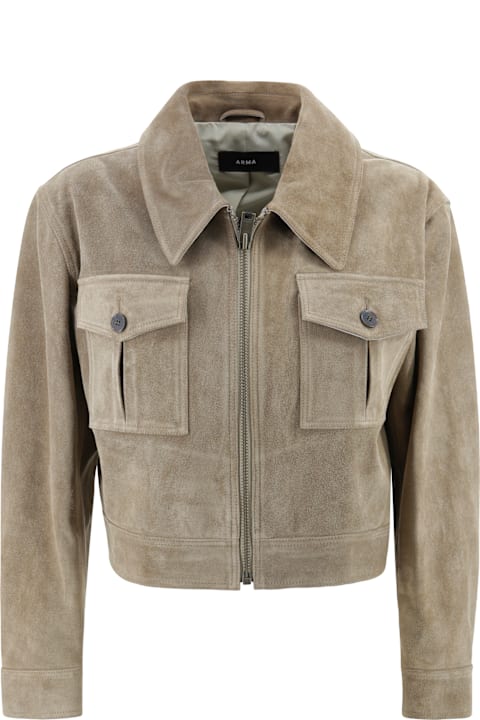 ARMA for Men ARMA Short Suede Biker Jacket