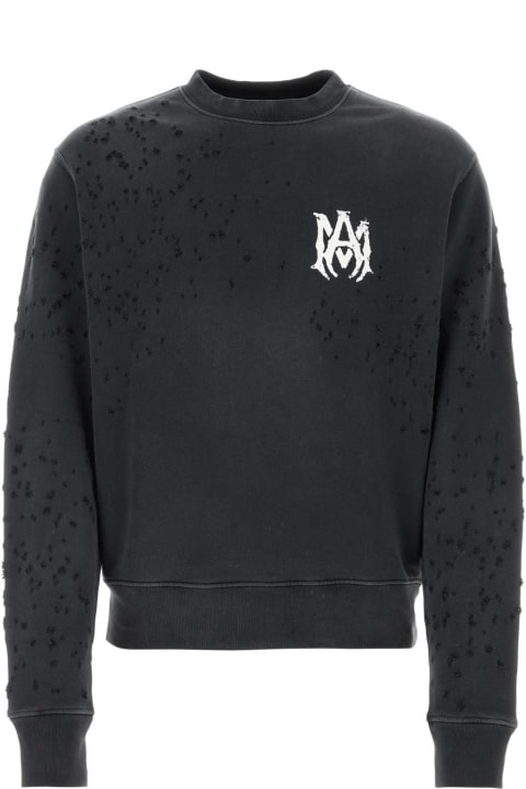 Clothing for Men AMIRI Black Cotton Sweatshirt