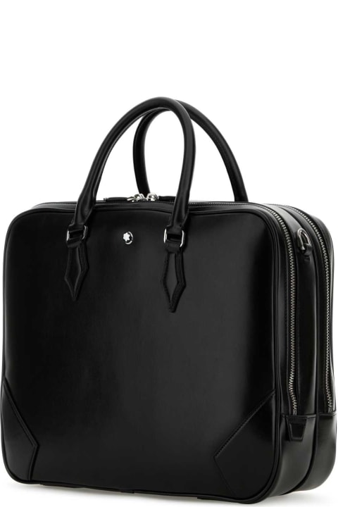 Montblanc for Men Montblanc Black Leather Large Meisterstã¼ck Briefcase