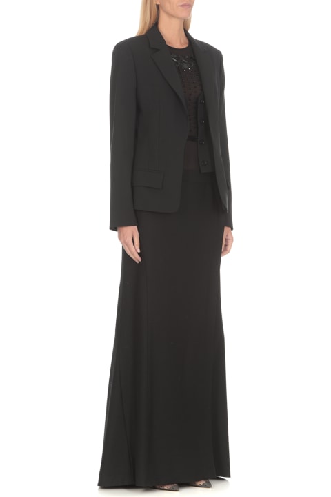 Alberta Ferretti سترات صوف وبدل رياضية لـ السيدات Alberta Ferretti Black Nylon Top