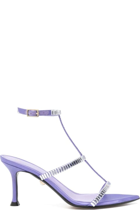 Lilac Satin Lisa Sandals