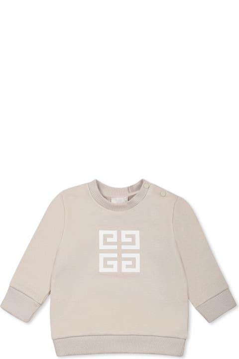Givenchy Sweaters & Sweatshirts for Baby Girls Givenchy Beige Sweatshirt For Baby Boy With 4g Motif