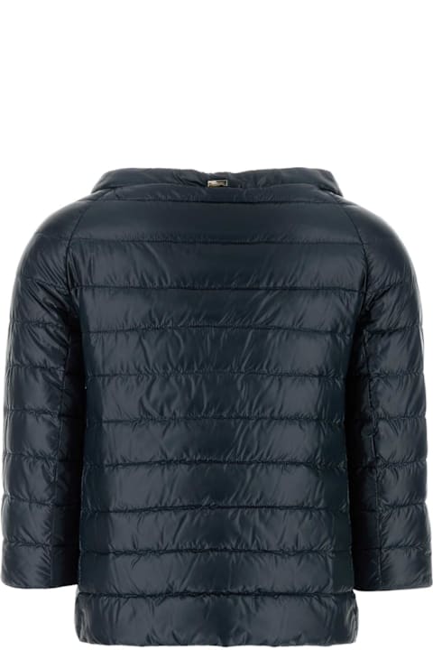 Herno Women Herno Navy Blue Nylon Down Jacket