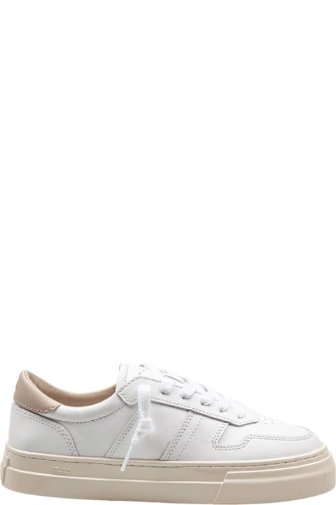 D.A.T.E. Shoes for Women D.A.T.E. Sneakers Studio In Leather Color White/beige