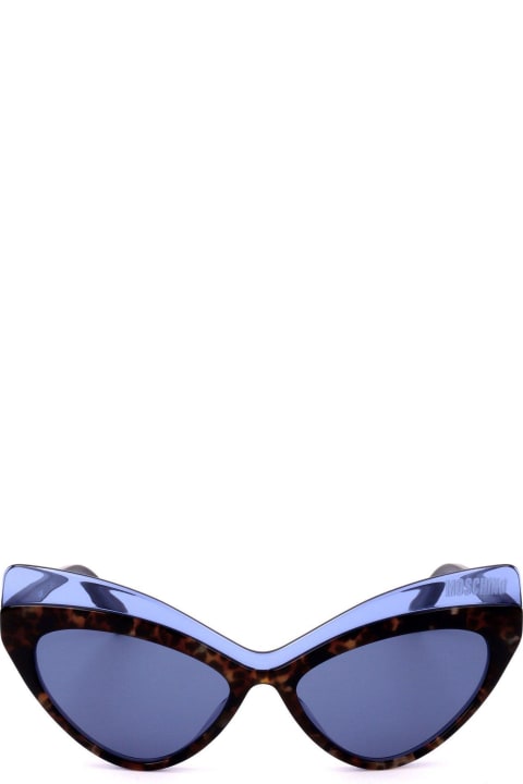 Homeware Moschino Double Cat-eye Frame Tinted Sunglasses